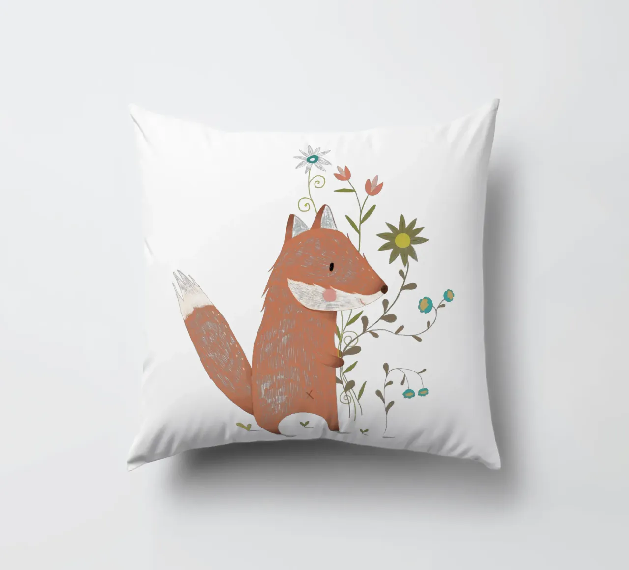 Judith Loske - Blumen Fuchs cuscino da The Artcircle