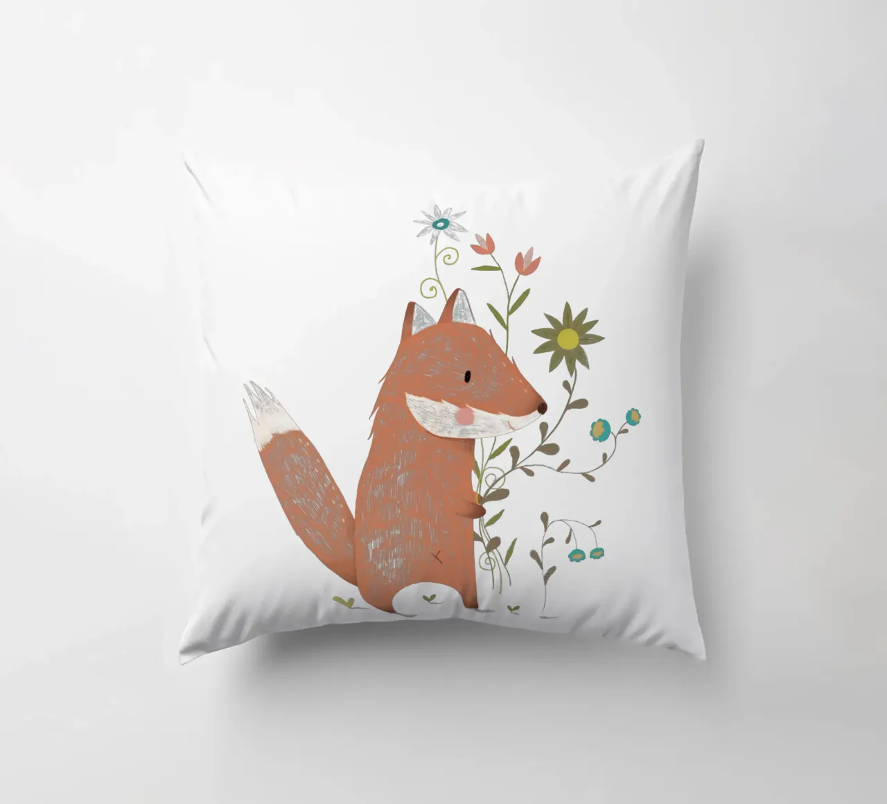 Judith Loske - Blumen Fuchs cuscino da The Artcircle