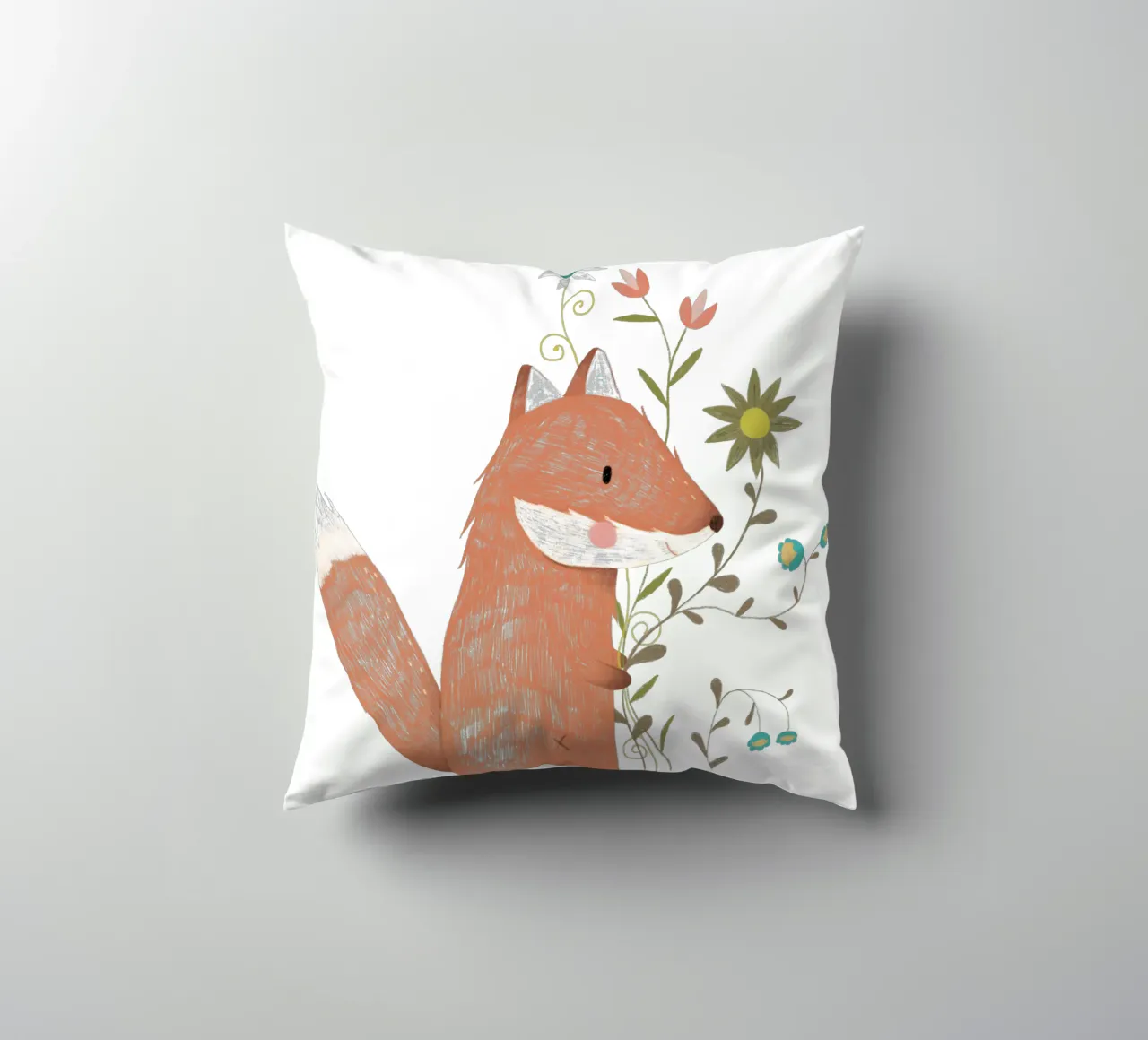 Judith Loske - Blumen Fuchs cuscino da The Artcircle