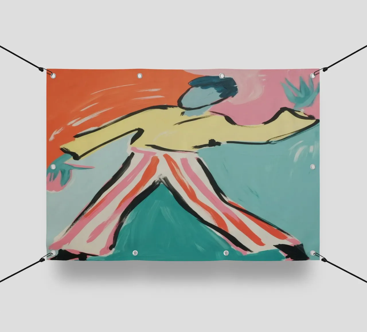 Figura astratta con colori vivaci telo in pvc da Bright Horizons