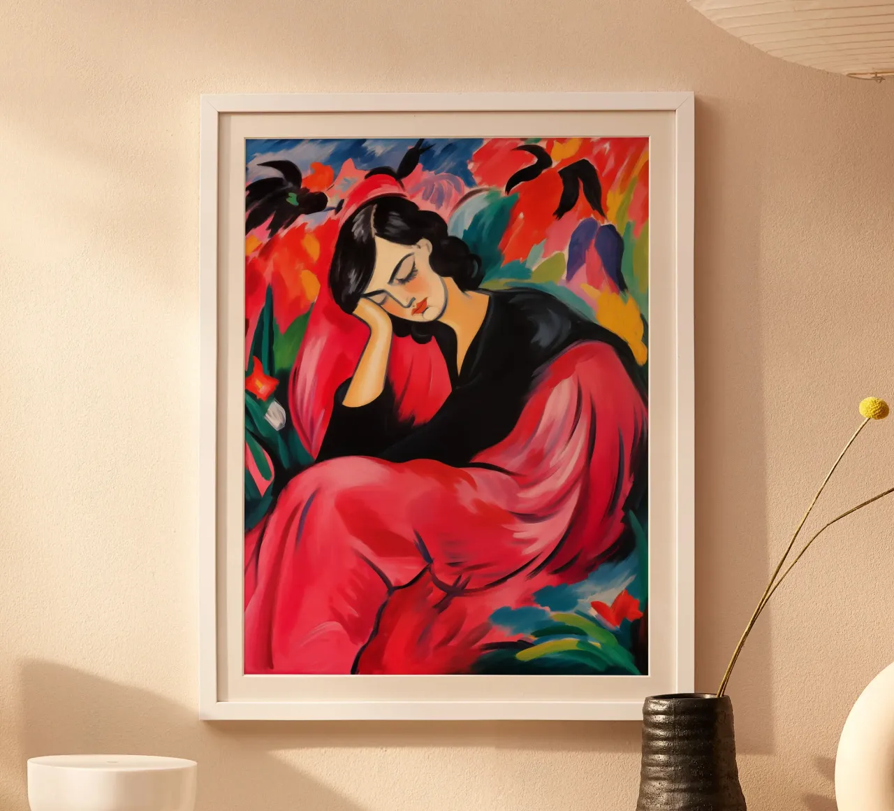 Zomerdagdroom | Geïnspireerd door Matisse en Kirchner poster met kunststof frame van Autofocus