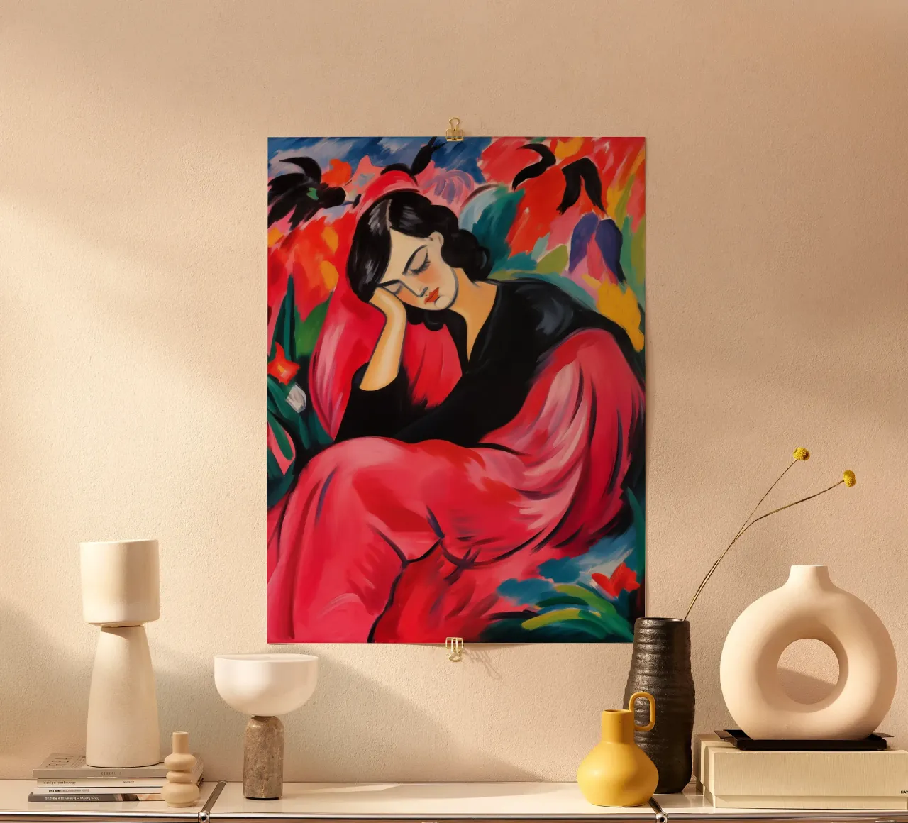 Zomerdagdroom | Geïnspireerd door Matisse en Kirchner poster met kunststof frame van Autofocus