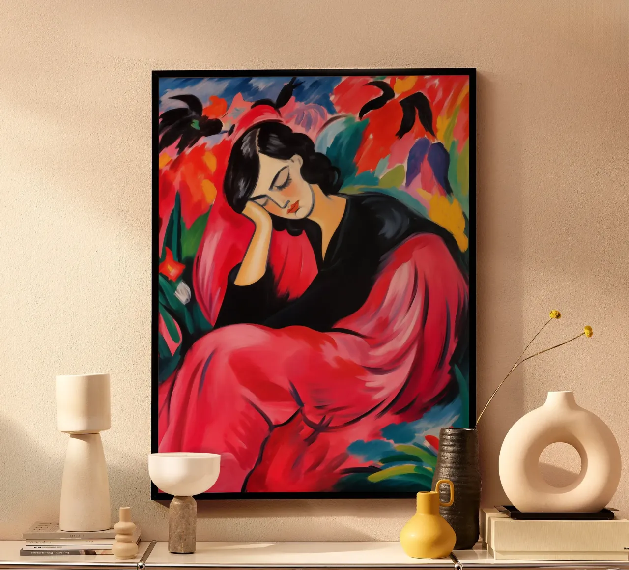 Zomerdagdroom | Geïnspireerd door Matisse en Kirchner poster met kunststof frame van Autofocus