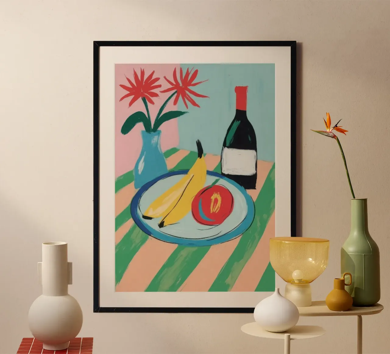 Natura morta con frutta e vaso carta hahnemühle da Bright Horizons