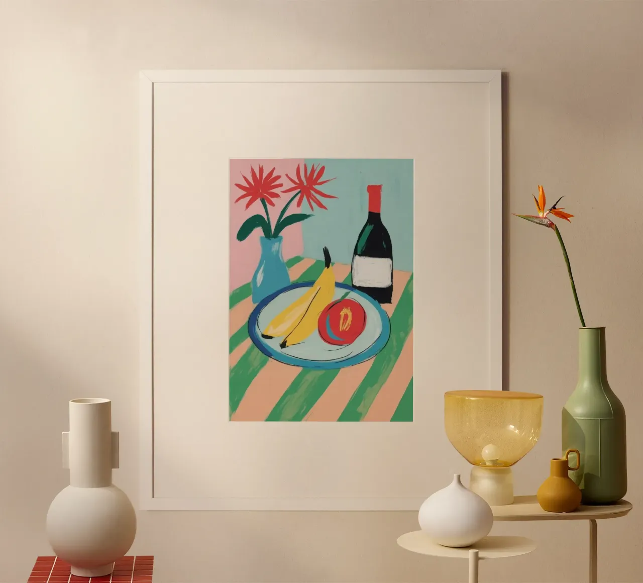 Natura morta con frutta e vaso carta hahnemühle da Bright Horizons