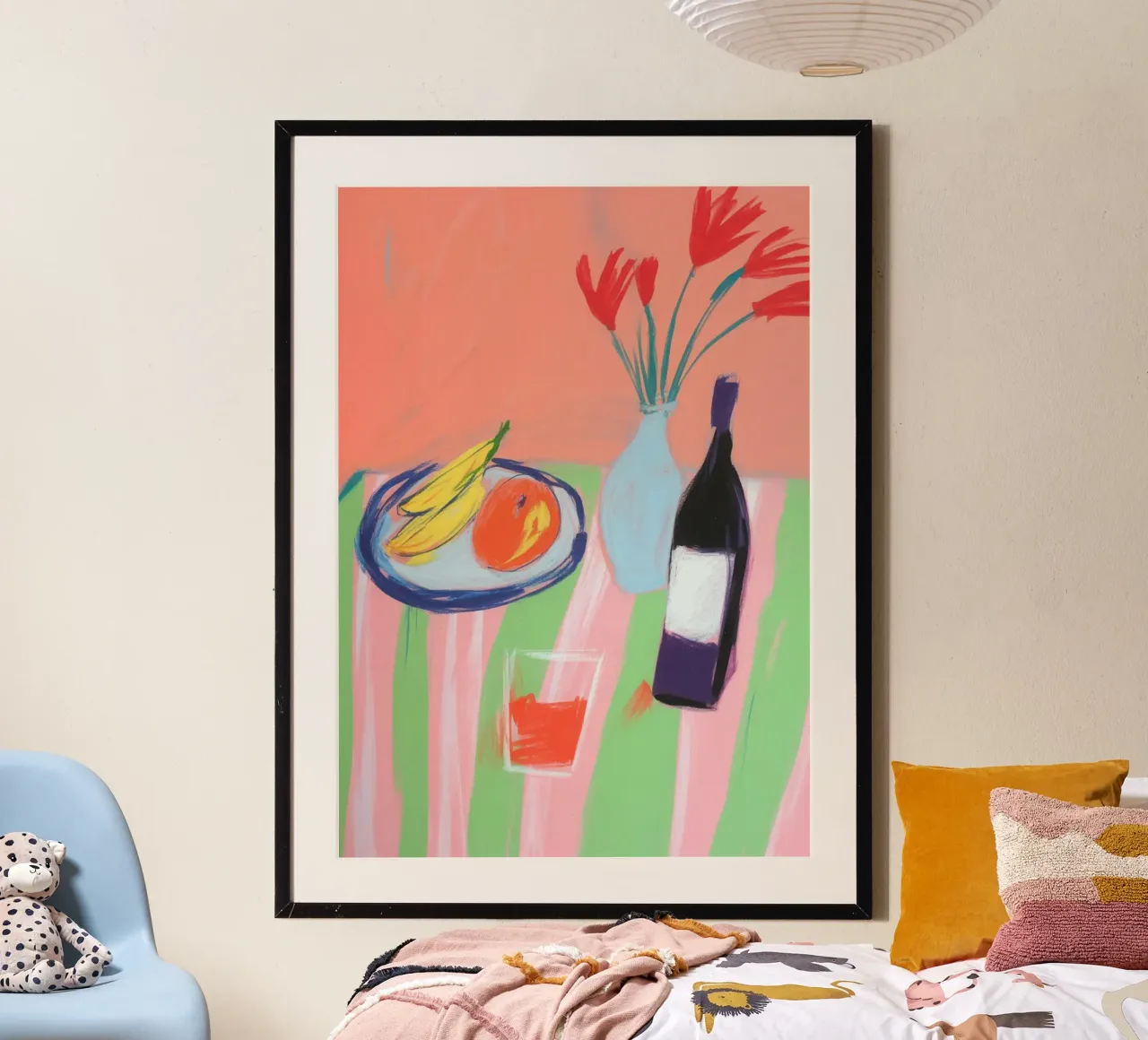 Natura morta con frutta e fiori carta hahnemühle da Bright Horizons