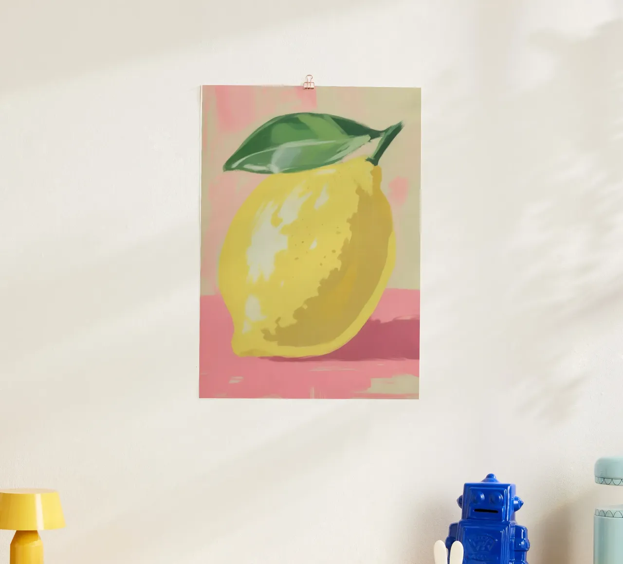 Natura morta con limone - colori pastello carta hahnemühle da Bright Horizons