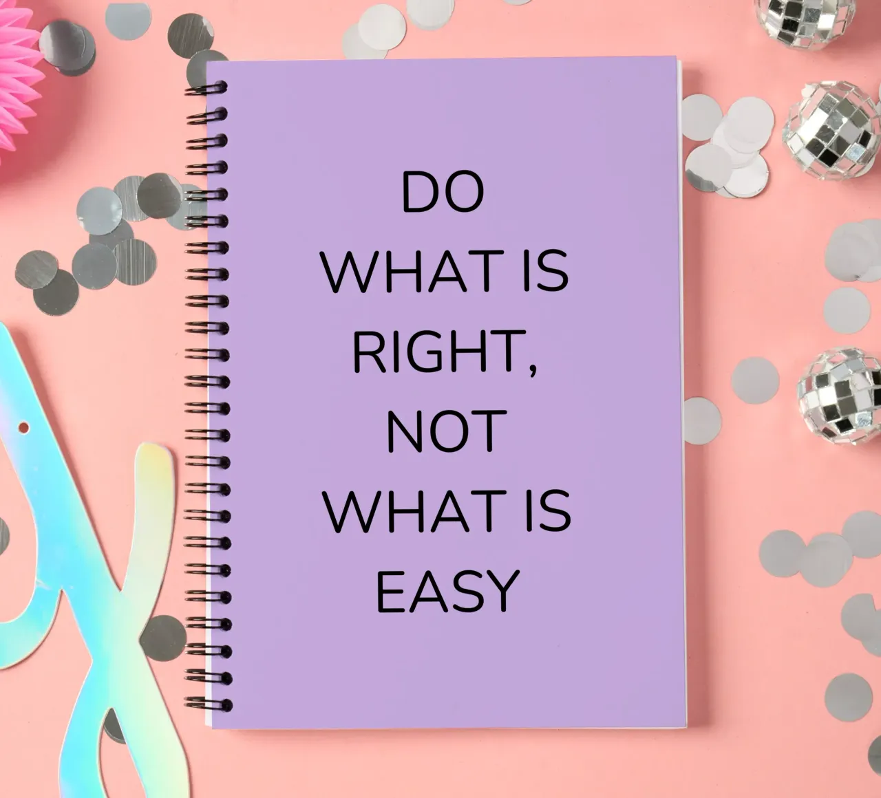 Do what is right, not what is easy spiral notebook by BenCoStyle