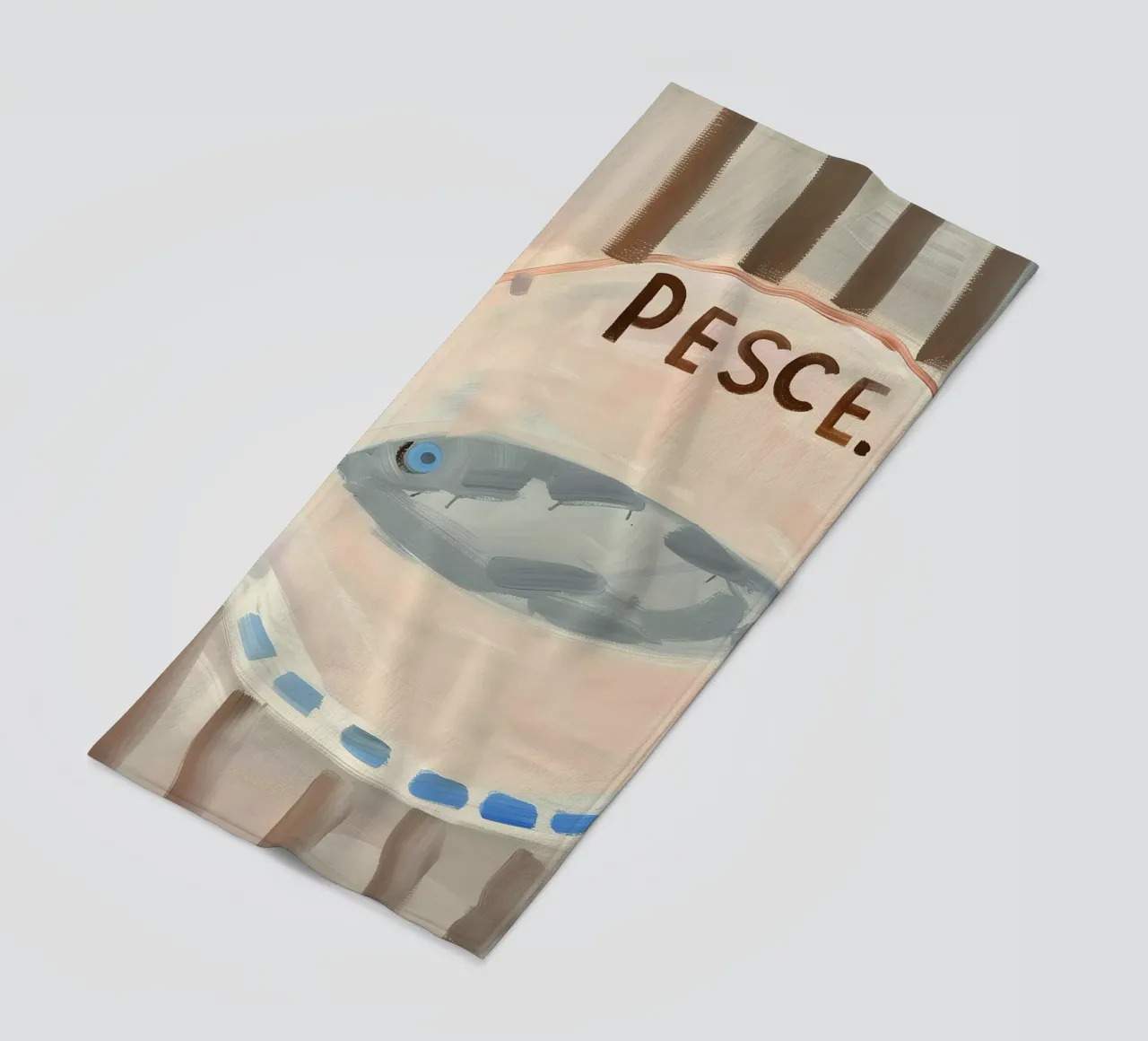 Pesce on Plate telo mare da BALIKA HOMES ART