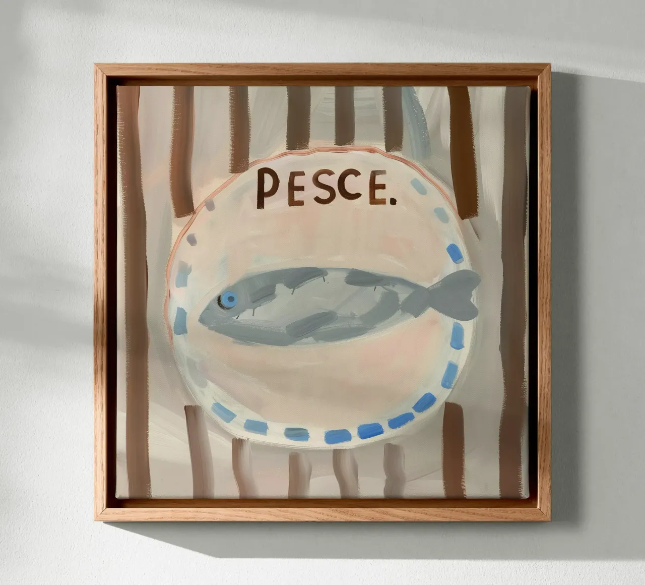 Pesce on Plate canvas by BALIKA HOMES ART