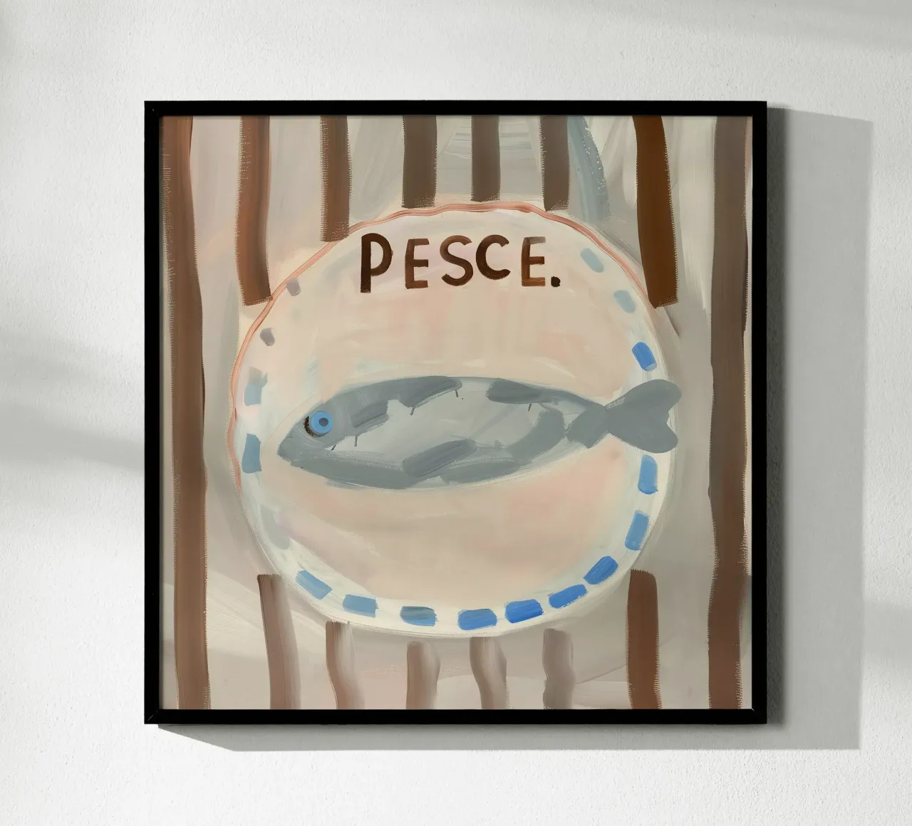 Pesce on Plate carta hahnemühle da BALIKA HOMES ART
