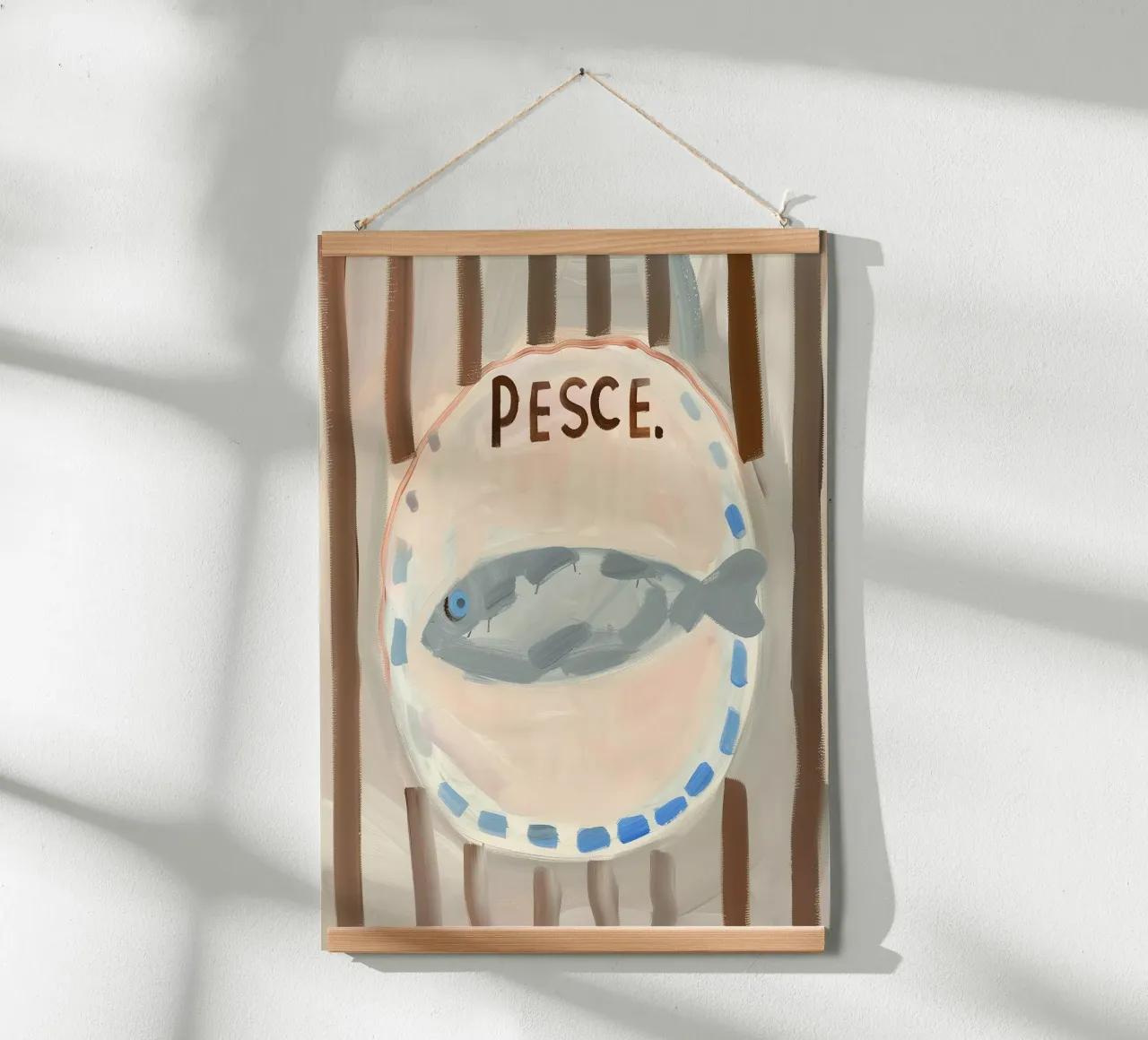 Pesce on Plate carta hahnemühle da BALIKA HOMES ART