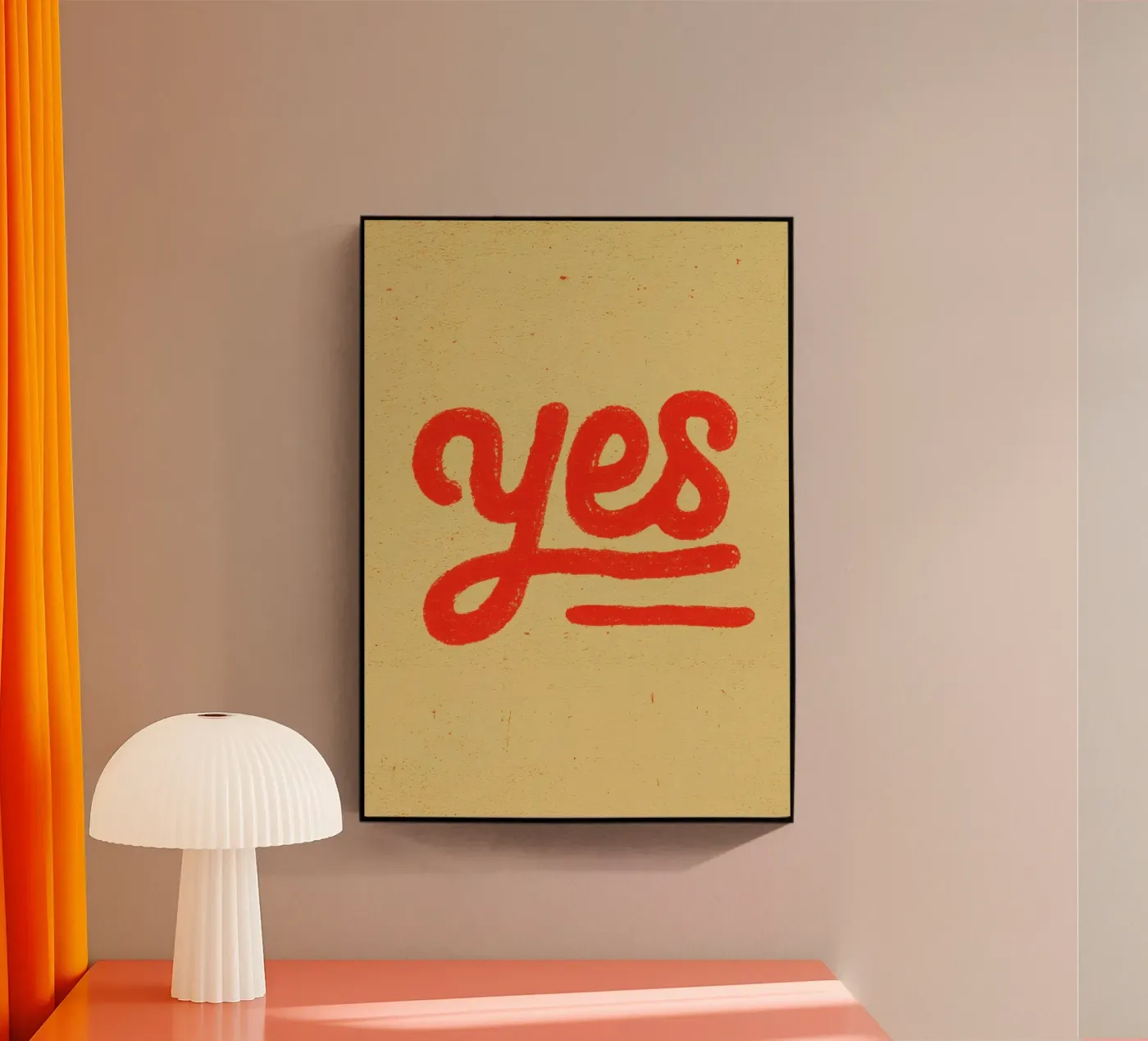 Yes Acryl-Glas von Nikis Art Studio