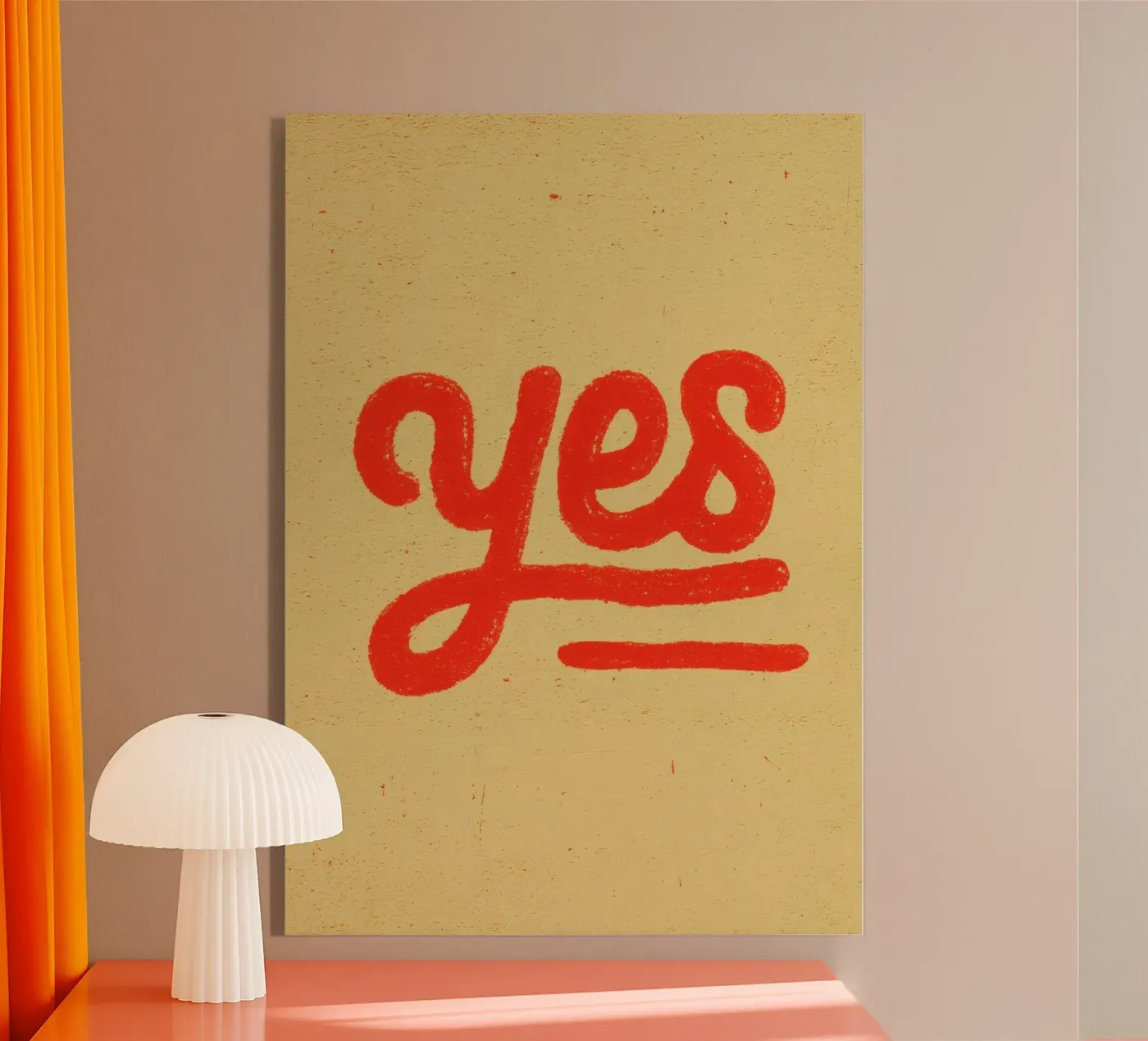 Yes Acryl-Glas von Nikis Art Studio