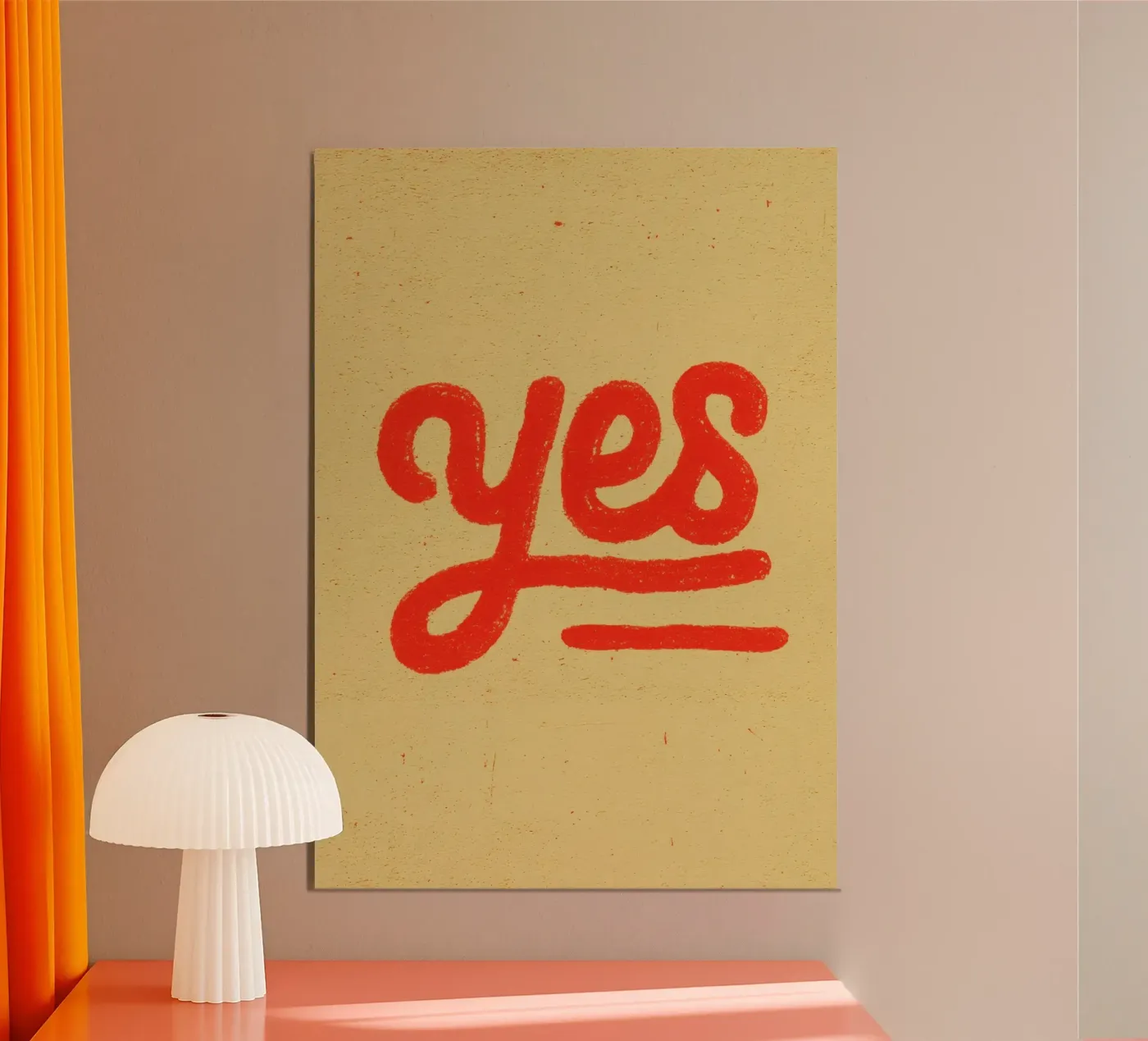 Yes poster van Nikis Art Studio