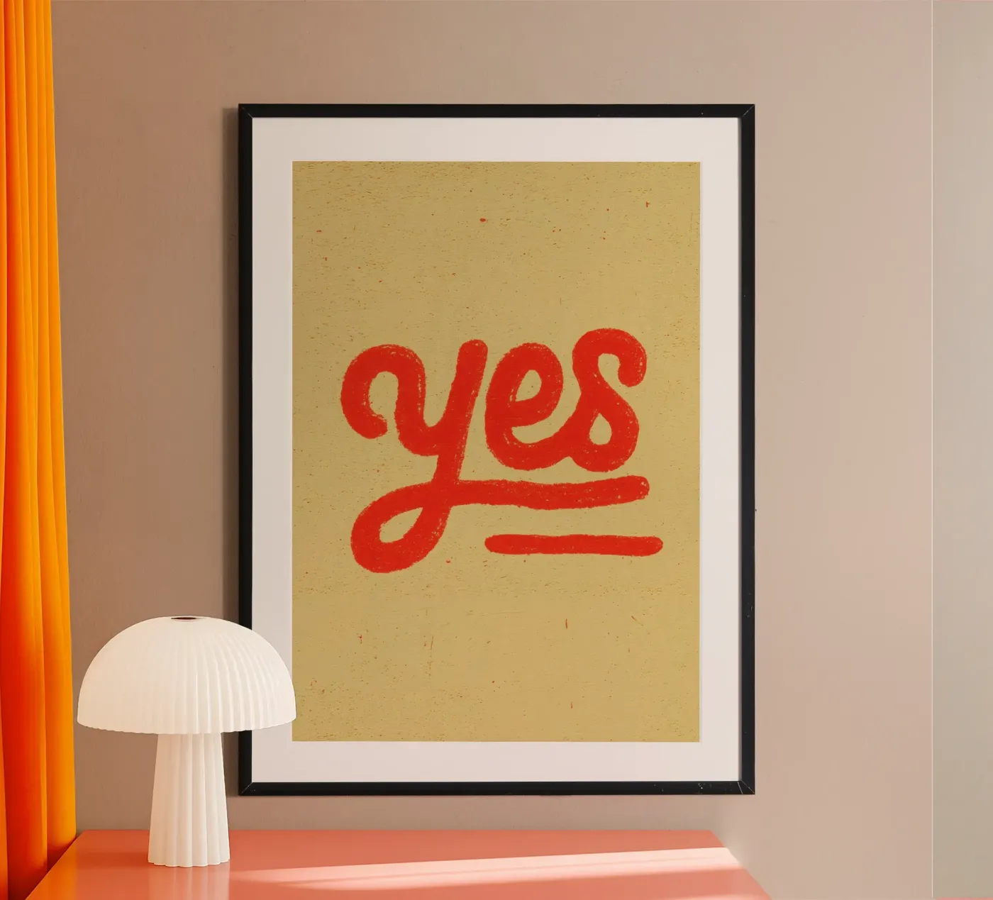 Yes poster van Nikis Art Studio