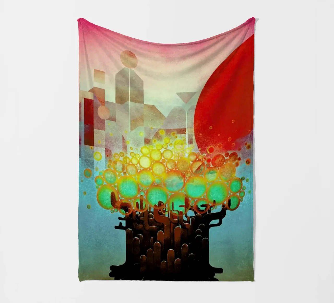 Aerials Fleecedecke von Antony Squizzato