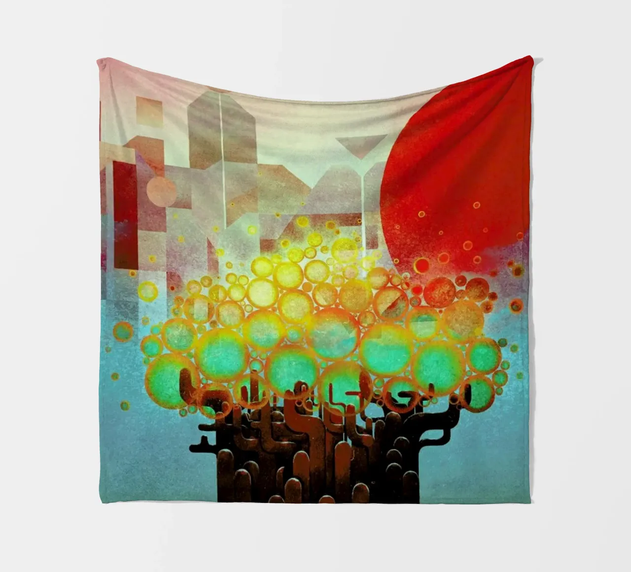 Aerials Fleecedecke von Antony Squizzato