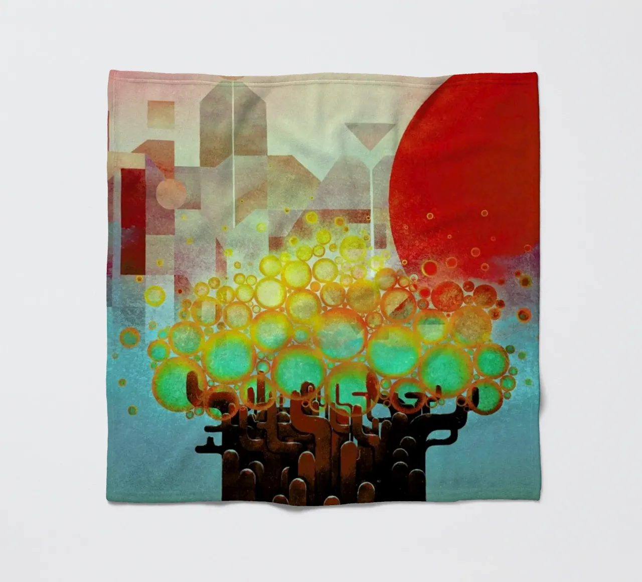 Aerials Fleecedecke von Antony Squizzato