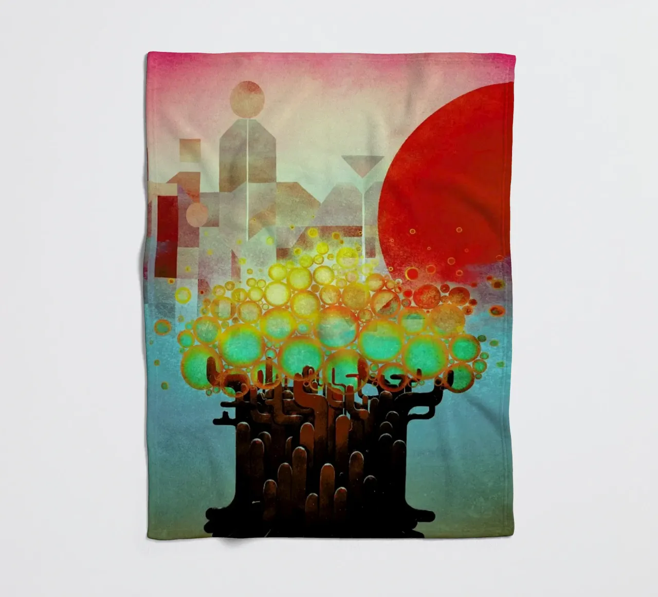 Aerials Fleecedecke von Antony Squizzato