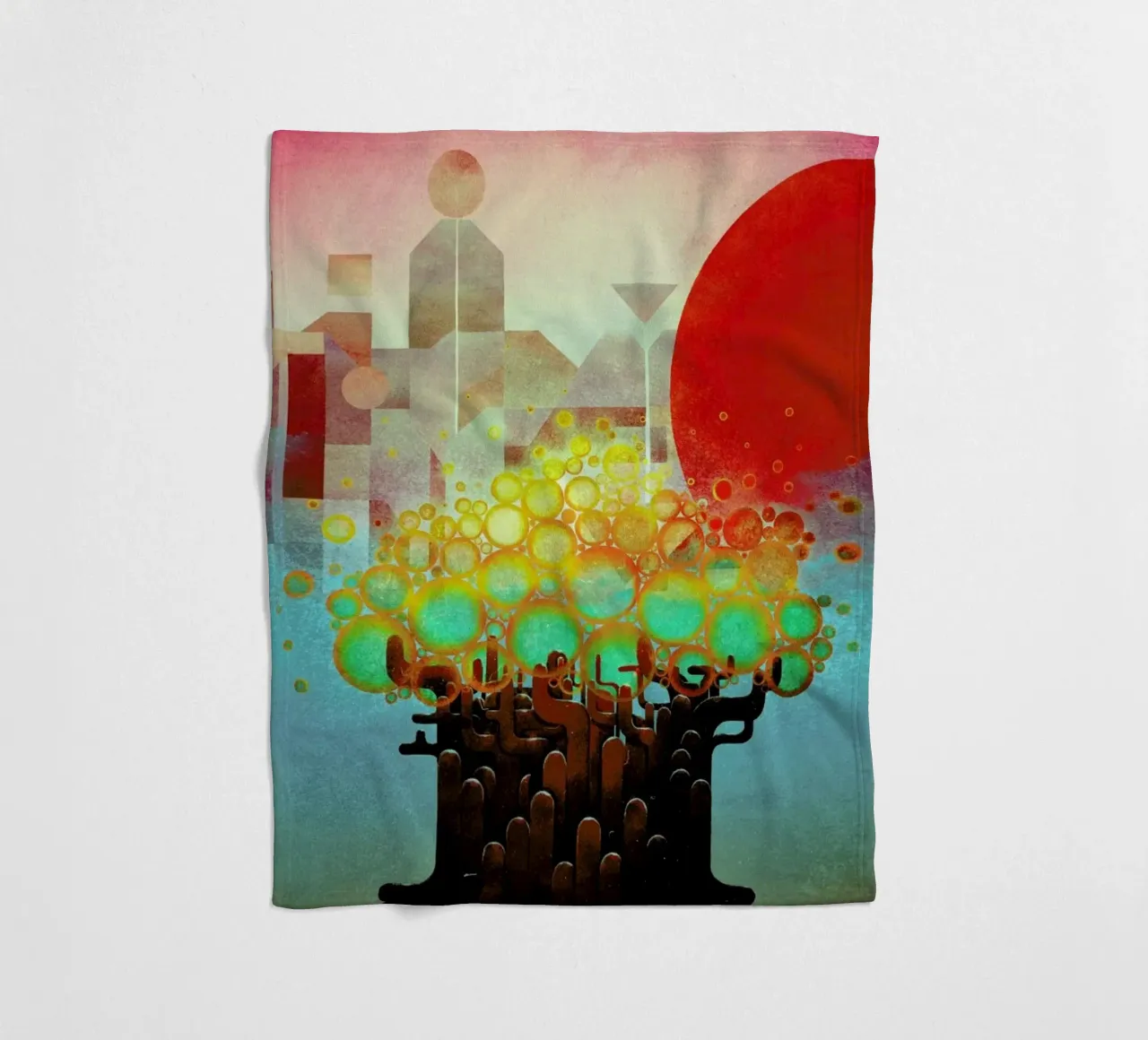 Aerials Fleecedecke von Antony Squizzato