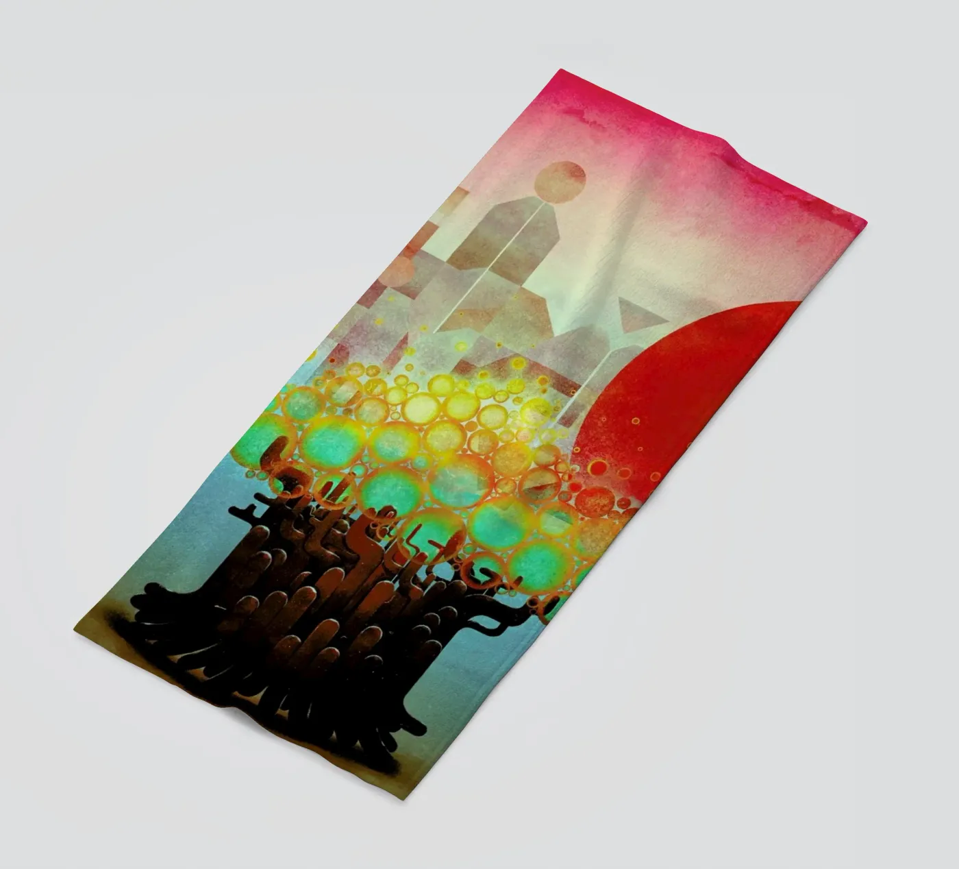 Aerials beach towel by Antony Squizzato