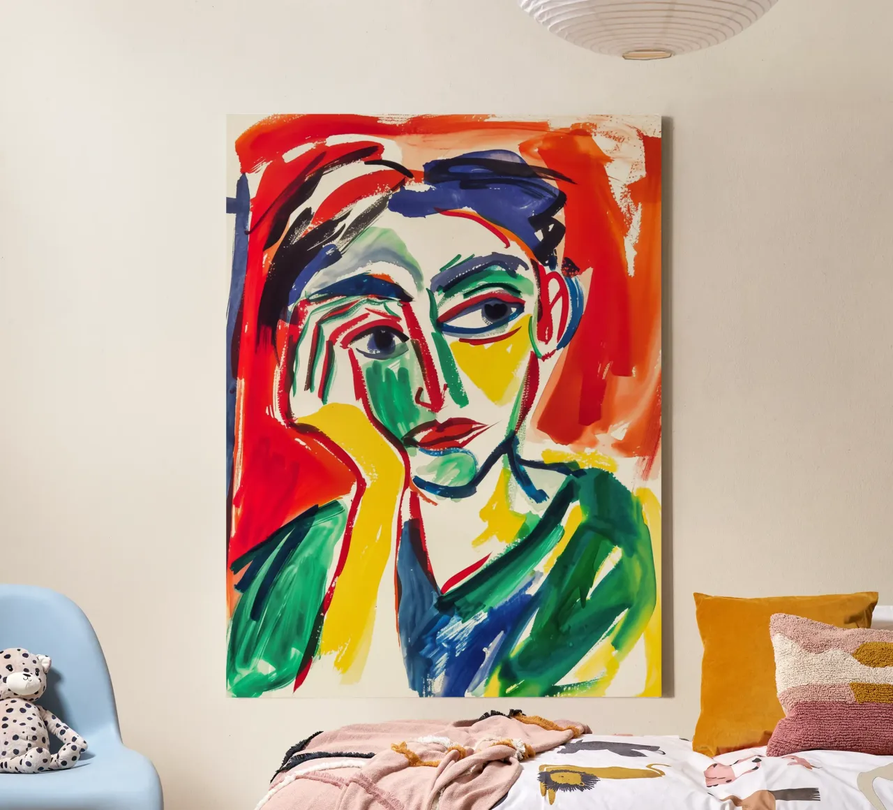 Penser positif | Hommage à Ernst Ludwig Kirchner toile avec Caisse américaine de Autofocus