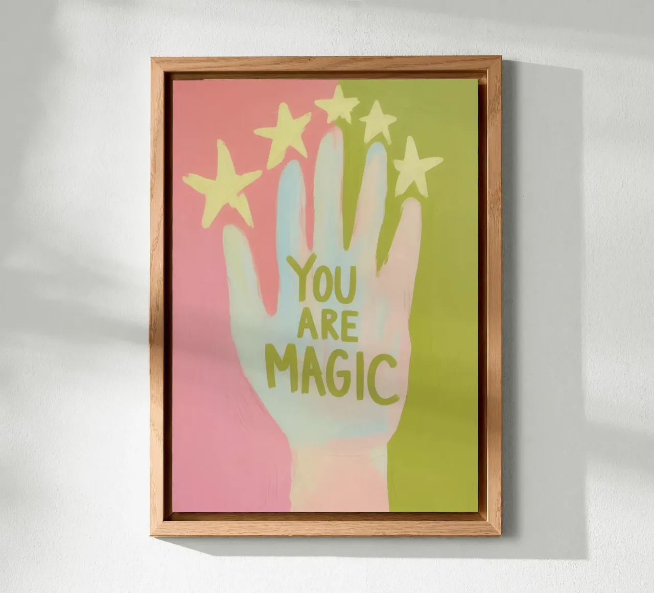 Mano con stelle - TU SEI MAGICA alluminio dibond da Bright Horizons