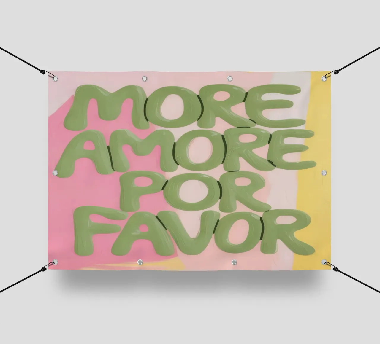 MORE AMORE POR FAVOR telo in pvc da Bright Horizons