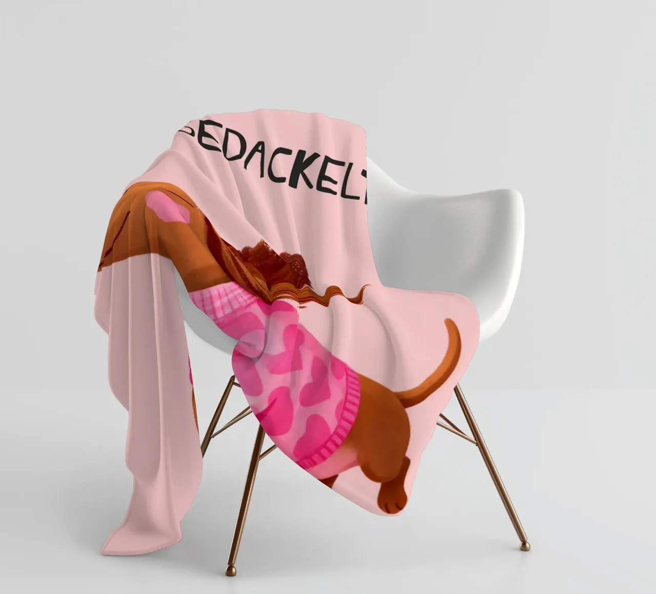 Hereingedackelt dachshund, Come in Home Art coperta in pile da Attaboy Dsgn