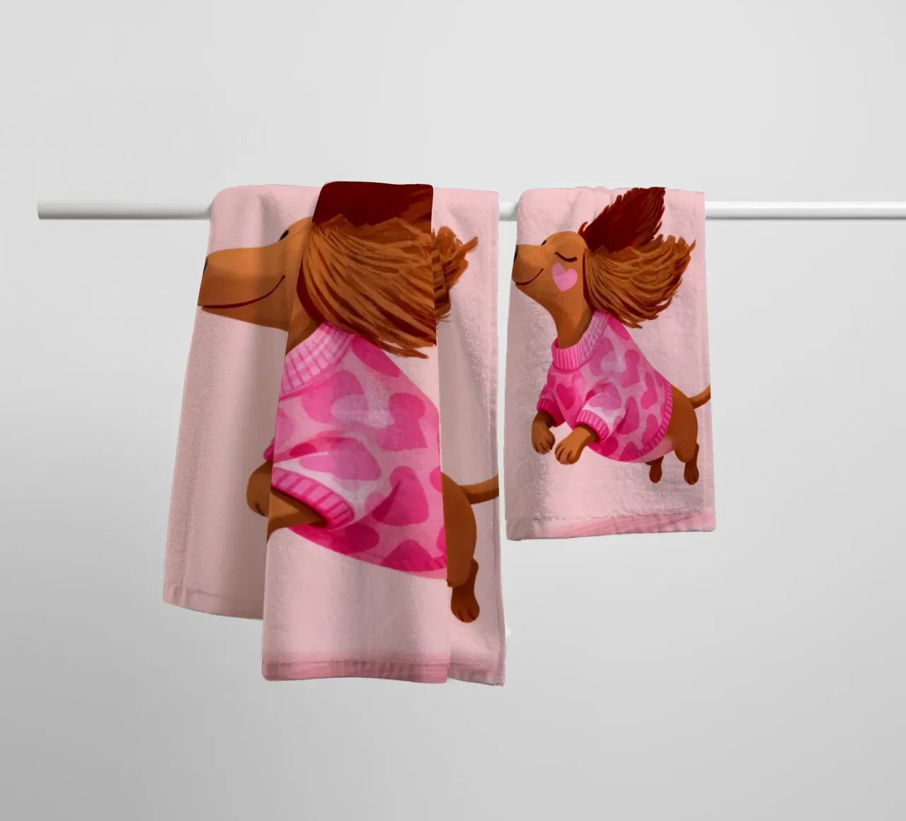 Hereingedackelt dachshund, Come in Home Art Handtuch von Attaboy Dsgn