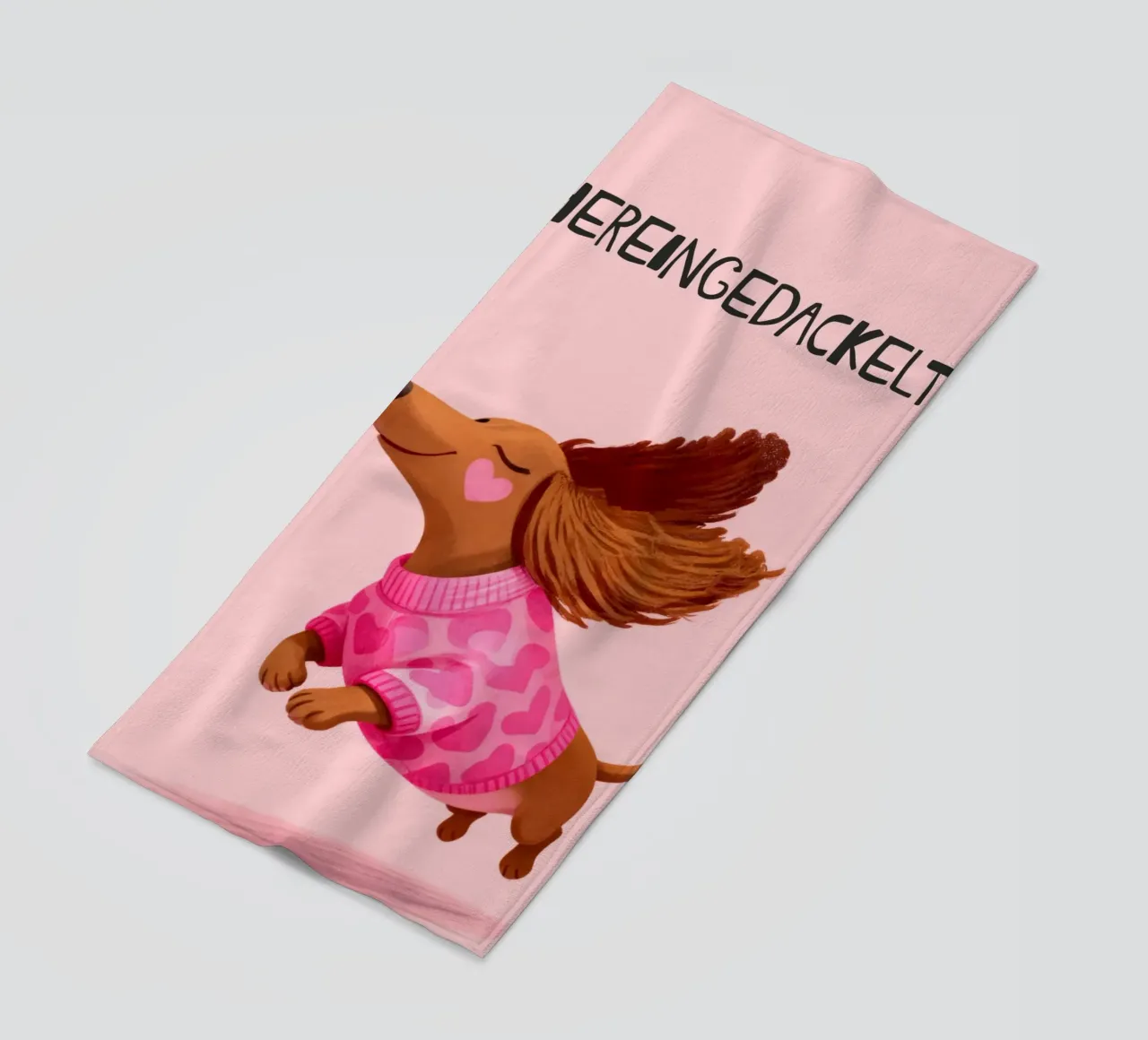 Hereingedackelt dachshund, Come in Home Art telo mare da Attaboy Dsgn