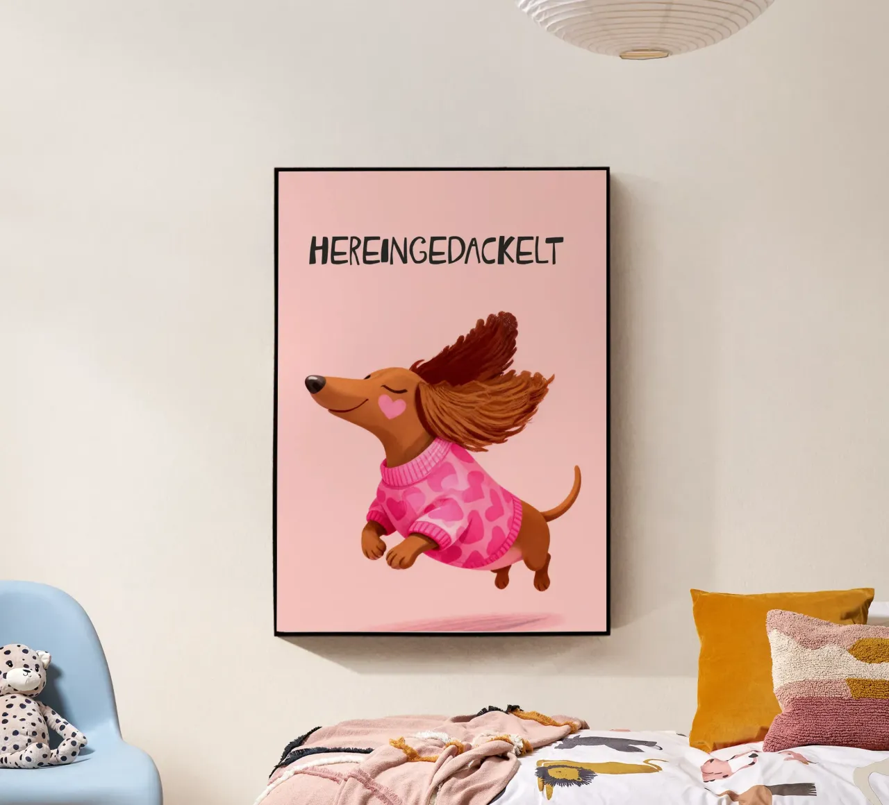 Hereingedackelt dachshund, Come in Home Art plexiglass da Attaboy Dsgn