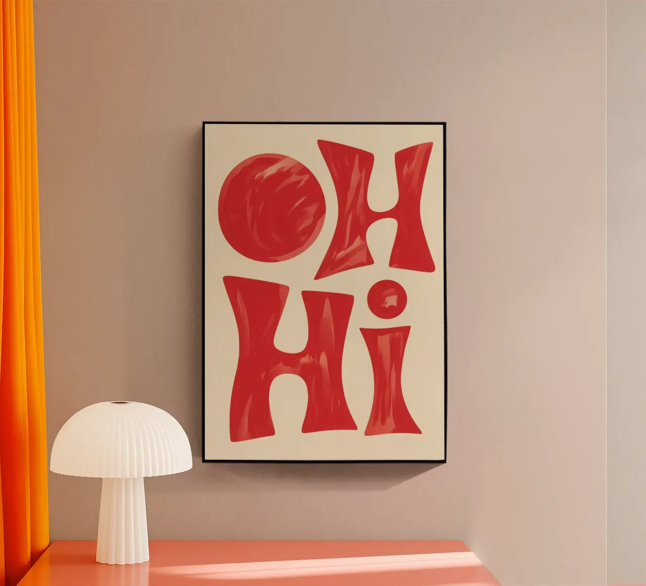 OH HI plexiglass da Words by Niki