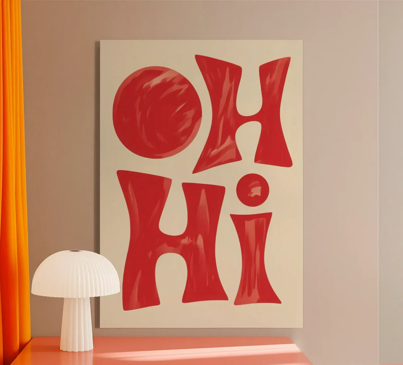 OH HI plexiglass da Words by Niki