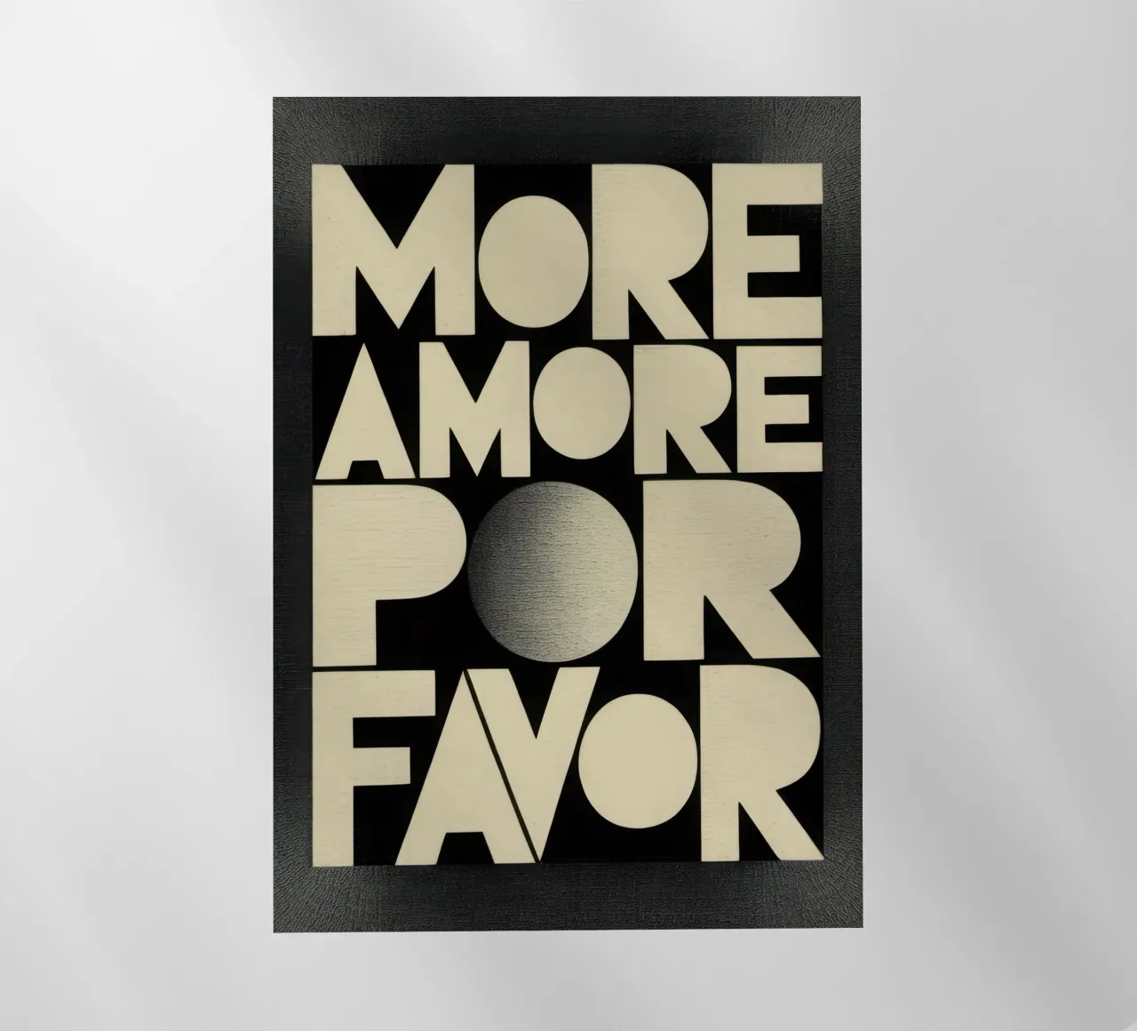 MORE AMORE POR FAVOR pellicola backlit da Words by Niki