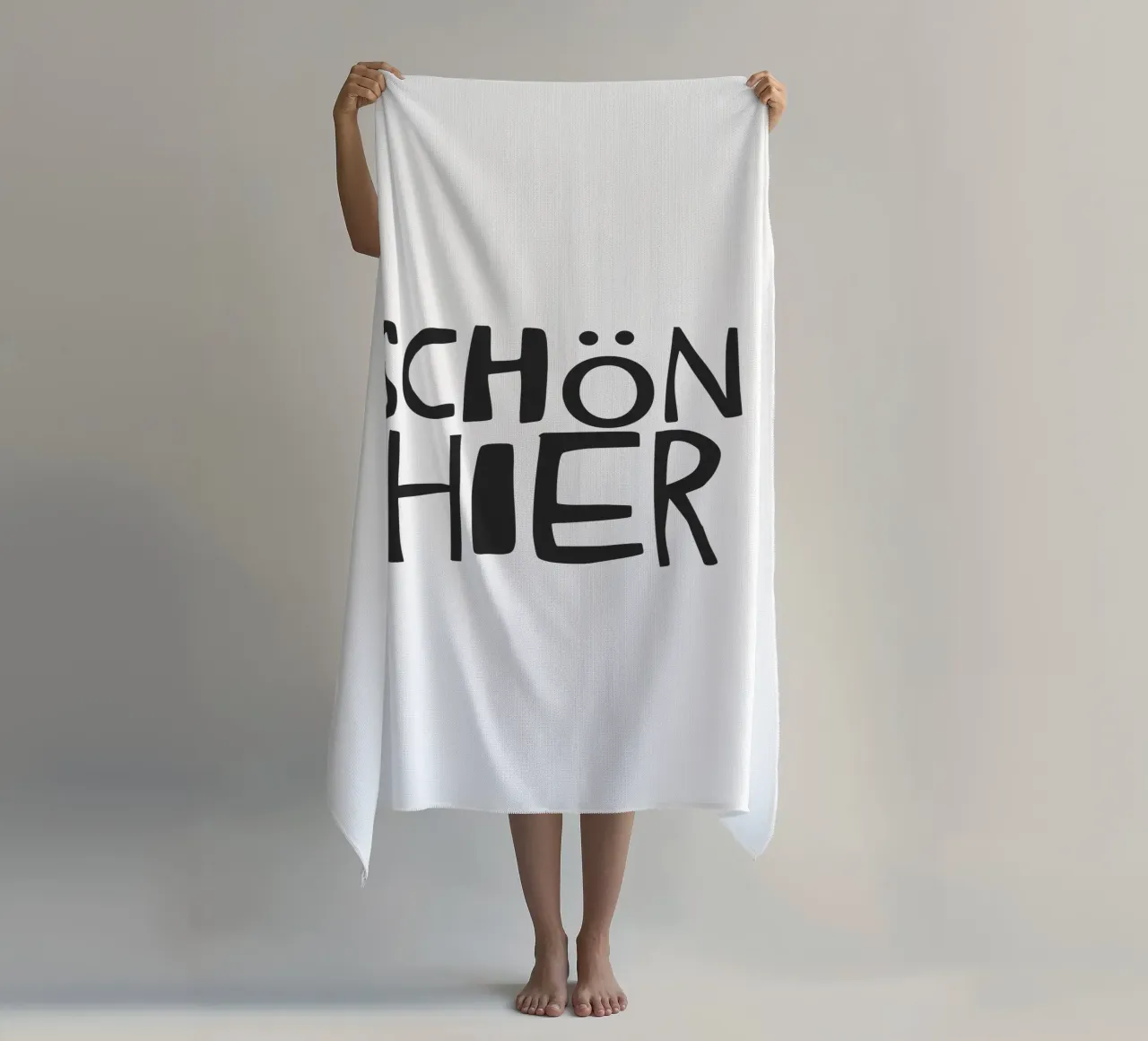 Nice here beach towel by Attaboy Dsgn