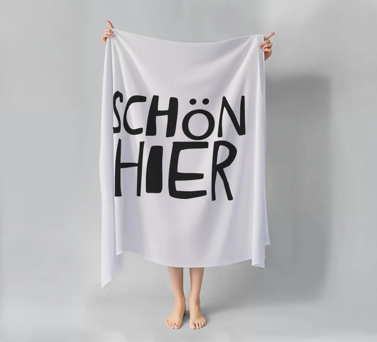 Nice here beach towel by Attaboy Dsgn