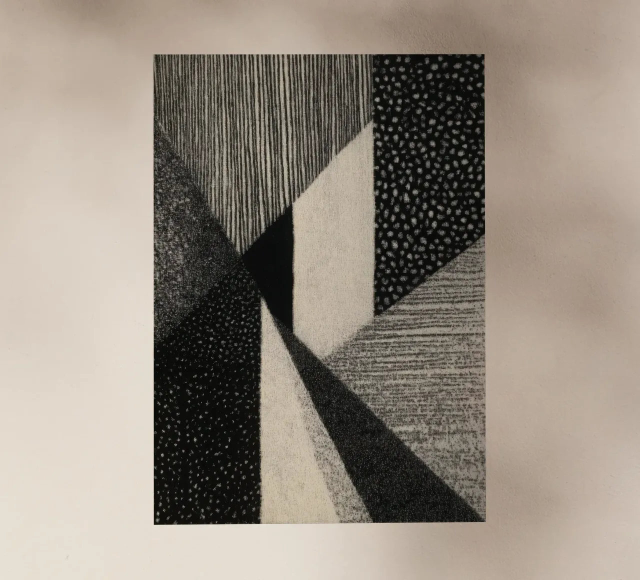 Composizione geometrica monocromatica pellicola backlit da Line & Perception