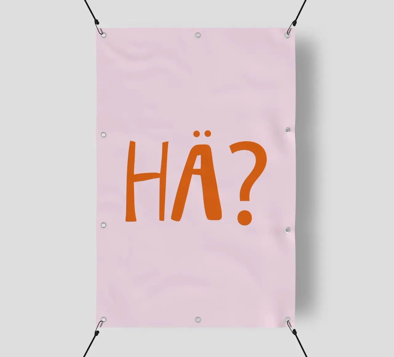 Hä? Confuso , Espressione tedesca telo in pvc da Attaboy Dsgn