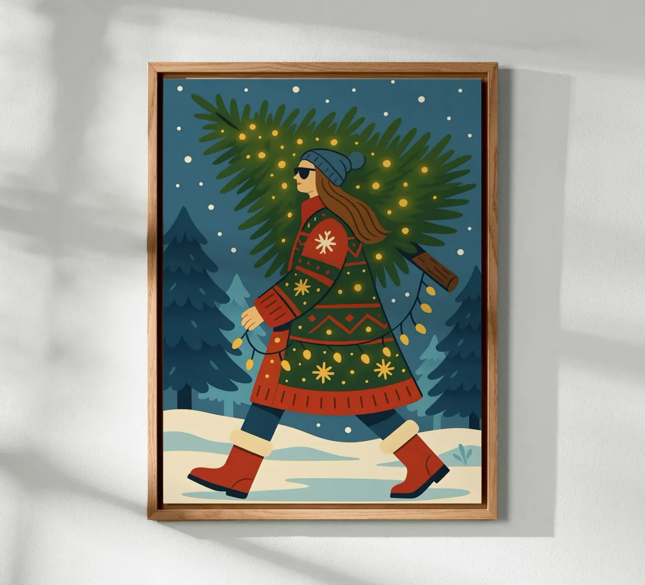 PASSEGGIANDO IN UN PAESE DELLE MERAVIGLIE INVERNALE pannello forex da CHRISTMAS ART