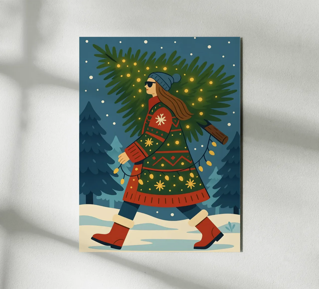 PASSEGGIANDO IN UN PAESE DELLE MERAVIGLIE INVERNALE pannello forex da CHRISTMAS ART