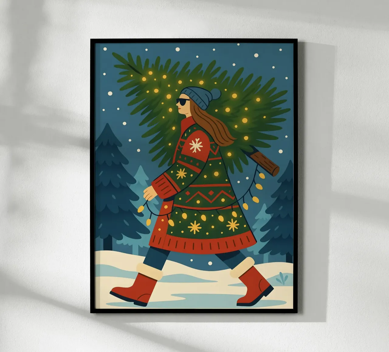 PASSEGGIANDO IN UN PAESE DELLE MERAVIGLIE INVERNALE carta hahnemühle da CHRISTMAS ART