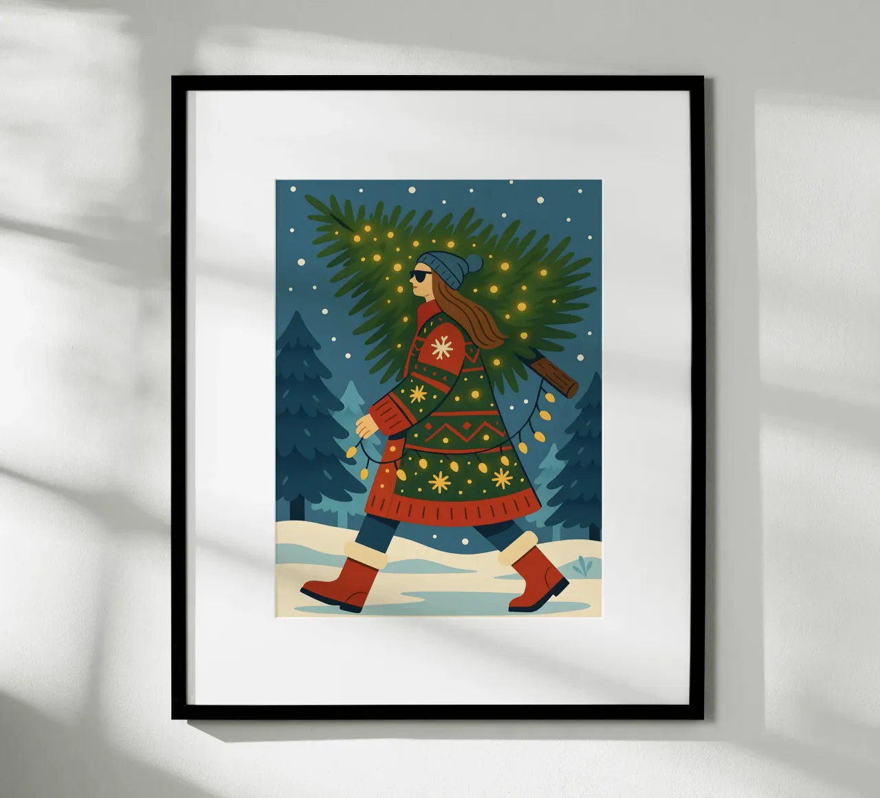 PASSEGGIANDO IN UN PAESE DELLE MERAVIGLIE INVERNALE carta hahnemühle da CHRISTMAS ART