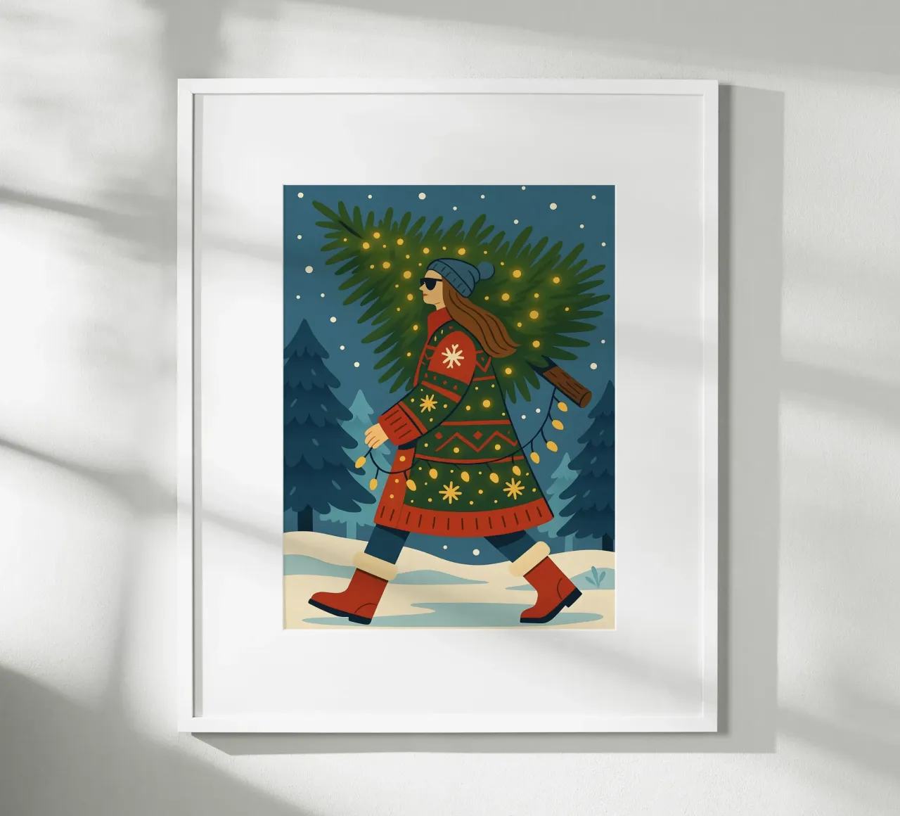 PASSEGGIANDO IN UN PAESE DELLE MERAVIGLIE INVERNALE carta hahnemühle da CHRISTMAS ART