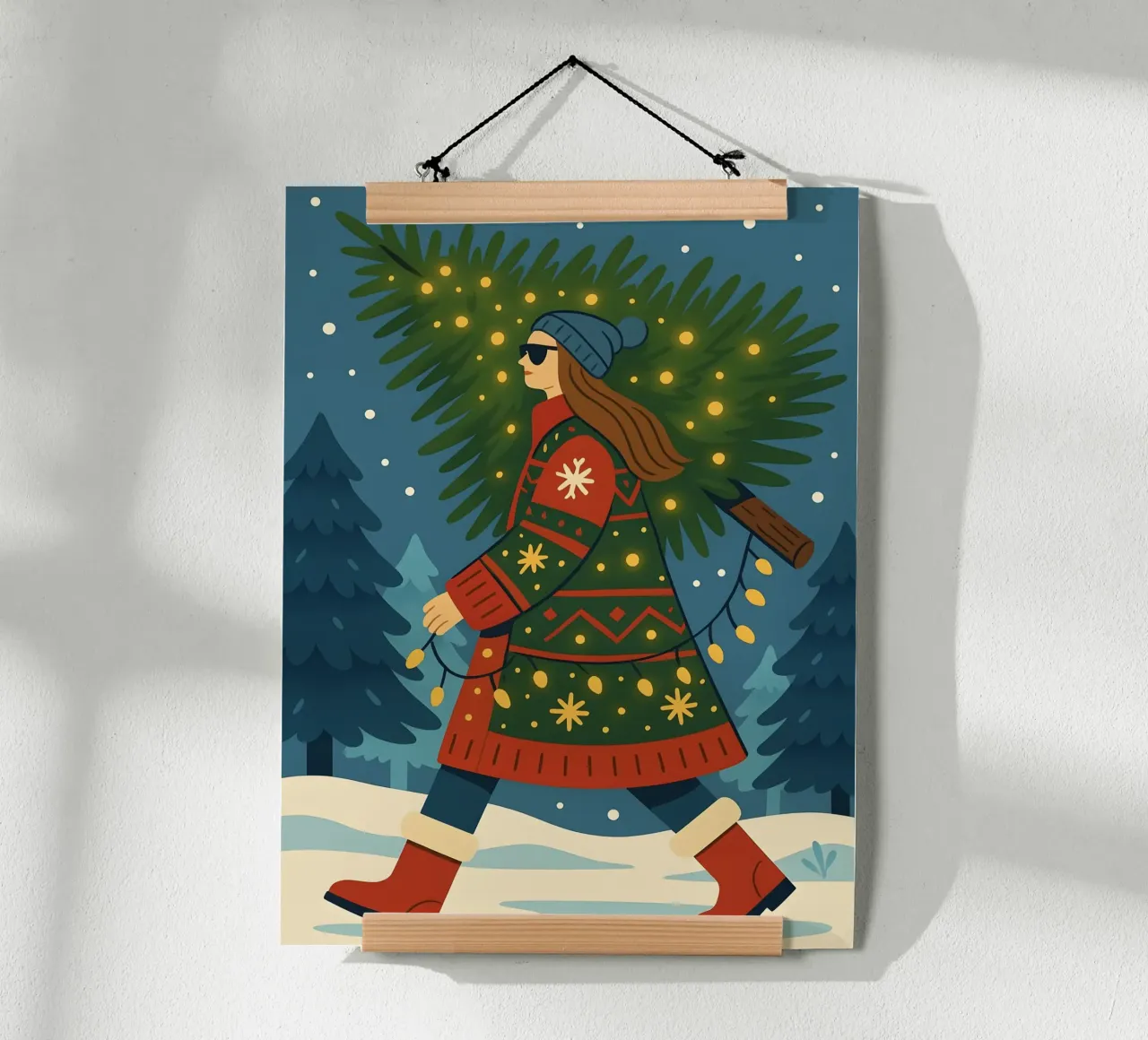 PASSEGGIANDO IN UN PAESE DELLE MERAVIGLIE INVERNALE carta hahnemühle da CHRISTMAS ART