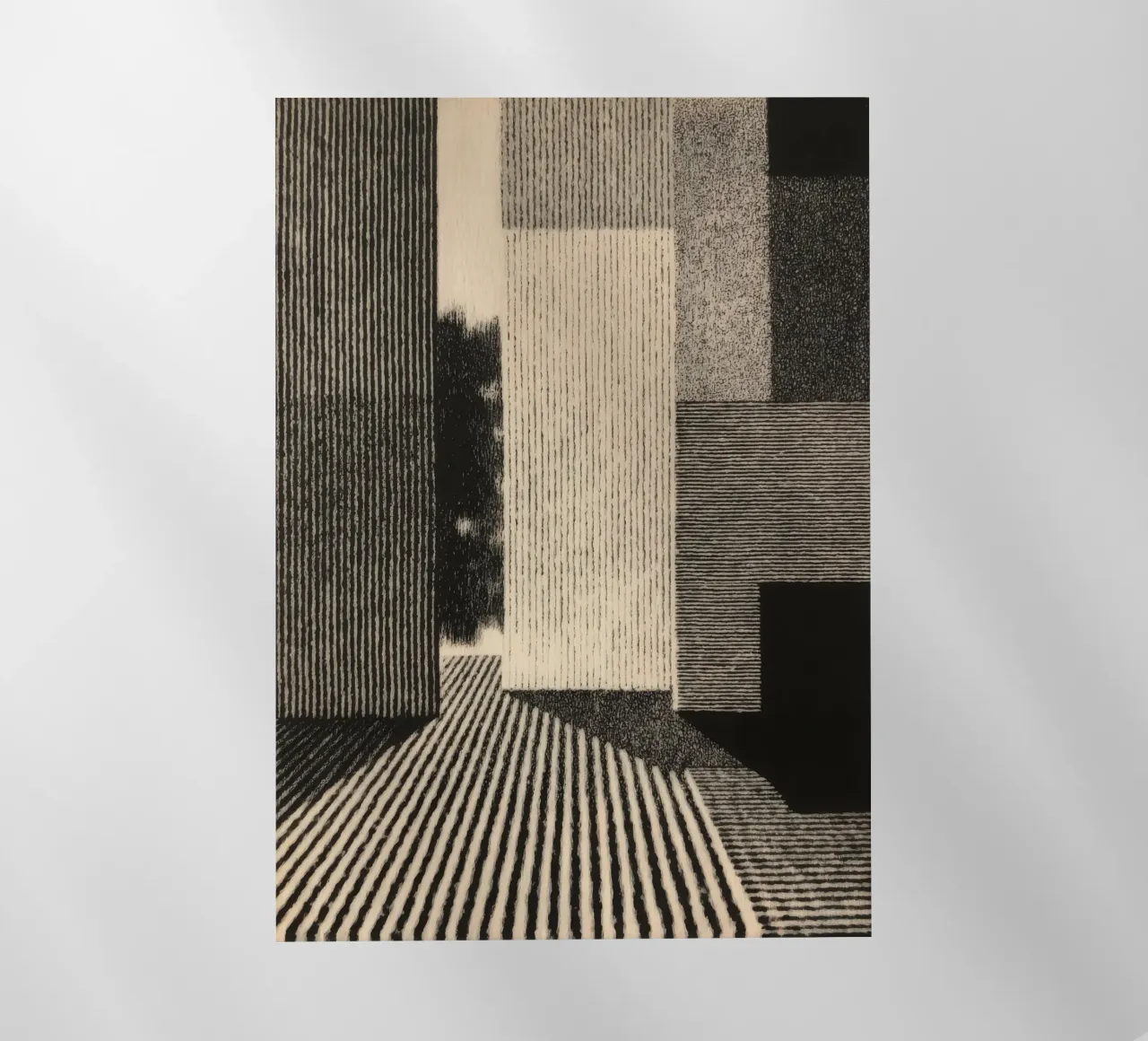 Composizione geometrica monocromatica pellicola backlit da Line & Perception