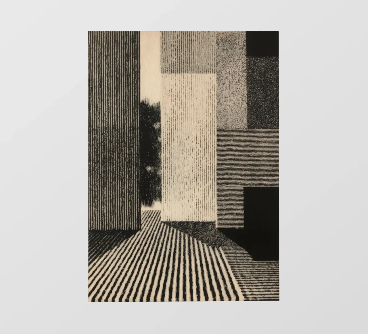 Composizione geometrica monocromatica pellicola backlit da Line & Perception