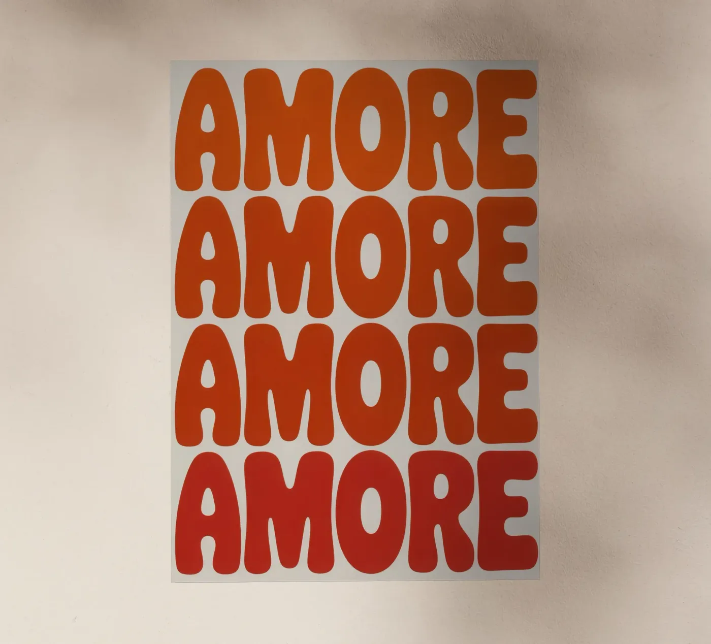 AMORE pellicola backlit da Words by Niki