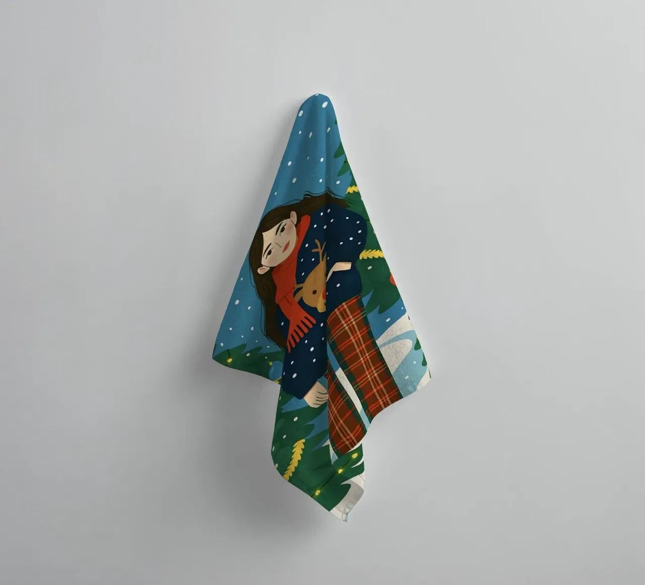 RUDOLPH LA RENNA DAL NASO ROSSO asciugamano da bagno da CHRISTMAS ART